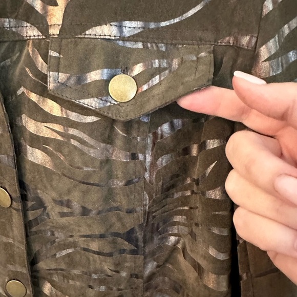 Toni Morgan Vintage 80’s Suede/Metallic Jacket Sz S Grunge Whimsigoth Steampunk - Picture 4 of 12